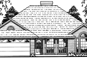 Architectural House Design - Country Exterior - Front Elevation Plan #42-663