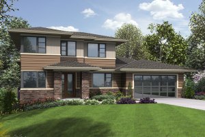 Contemporary Exterior - Front Elevation Plan #48-1013