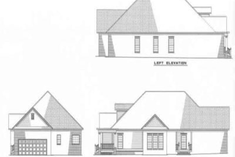 Dream House Plan - Exterior - Rear Elevation for Country House Plan #17-1015 - 3 bed, 2 bath