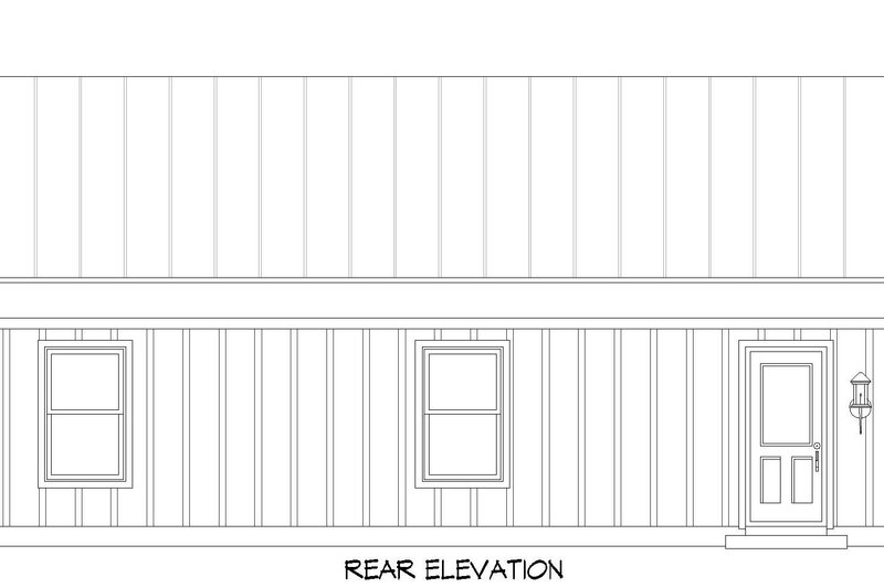House Design - Exterior - Rear Elevation for Contemporary House Plan #932-1218 - 1 bed, 1 bath