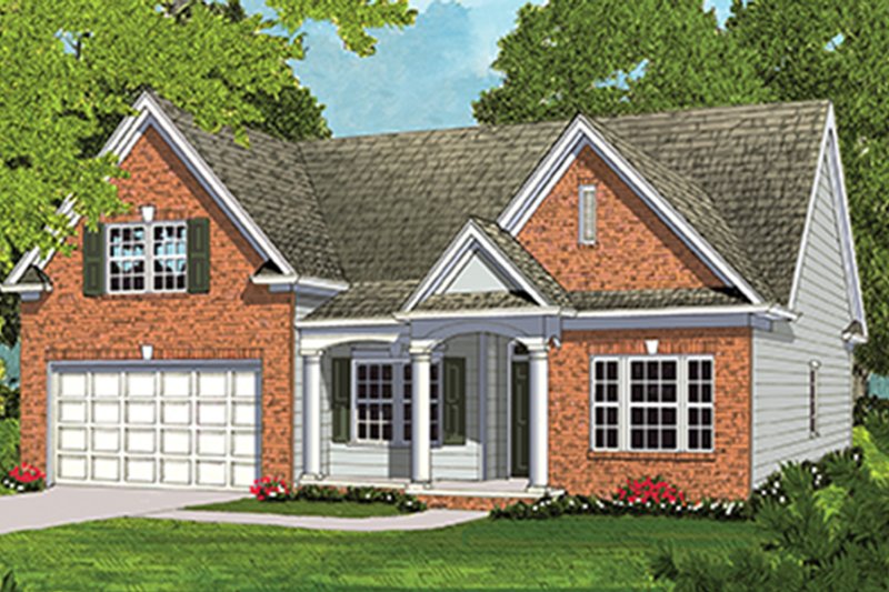 Dream House Plan - Exterior - Front Elevation 4 for Ranch House Plan #453-631 - 4 bed, 3 bath