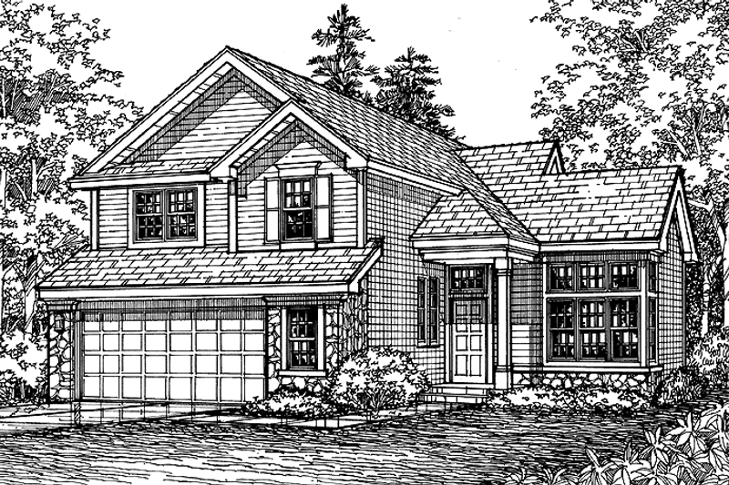 Architectural House Design - Country Exterior - Front Elevation Plan #320-626