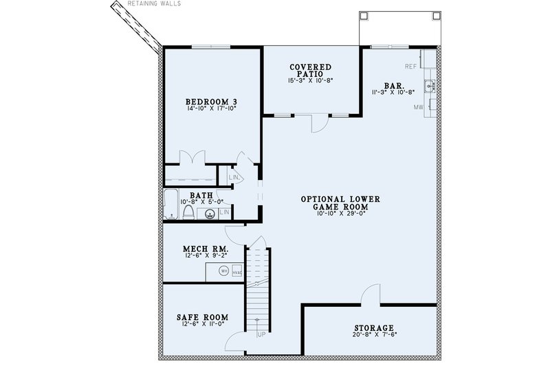 House Plan Design - Floor Plan - Lower Floor for Craftsman House Plan #17-3429 - 4 bed, 5.5 bath