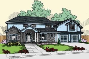 Country Exterior - Front Elevation Plan #60-831