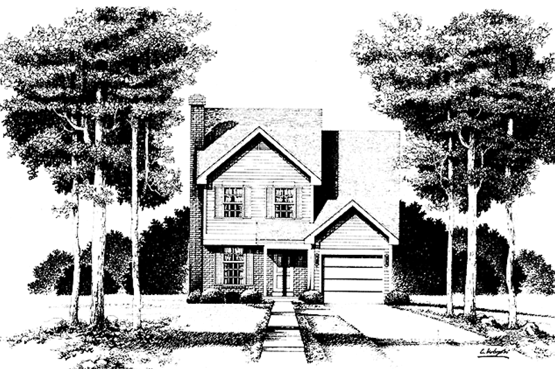 Home Plan - Country Exterior - Front Elevation Plan #316-204