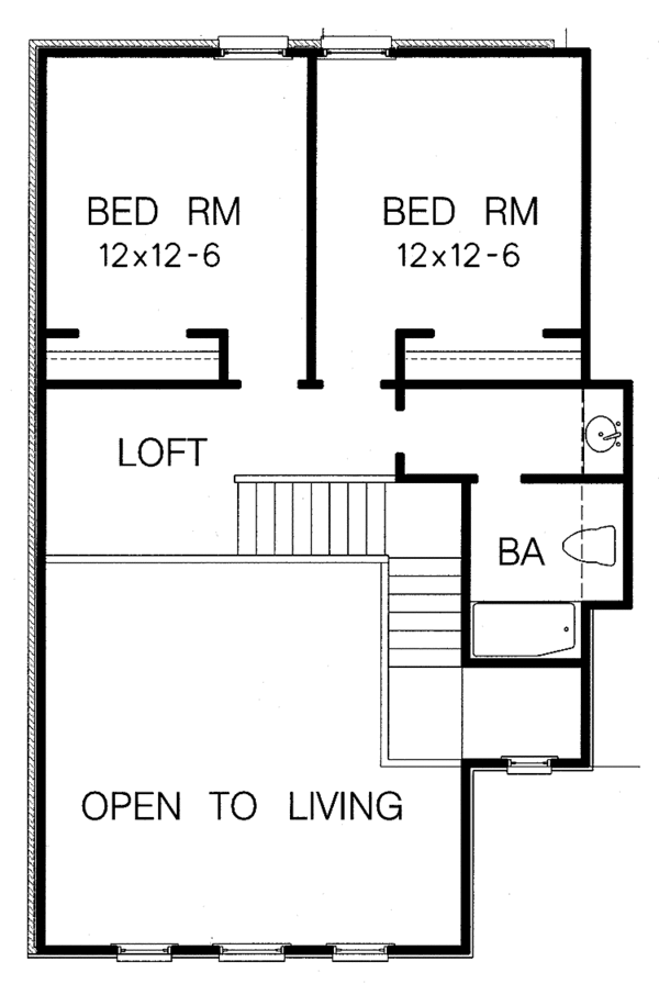 Home Plan - Classical Floor Plan - Upper Floor Plan #15-364