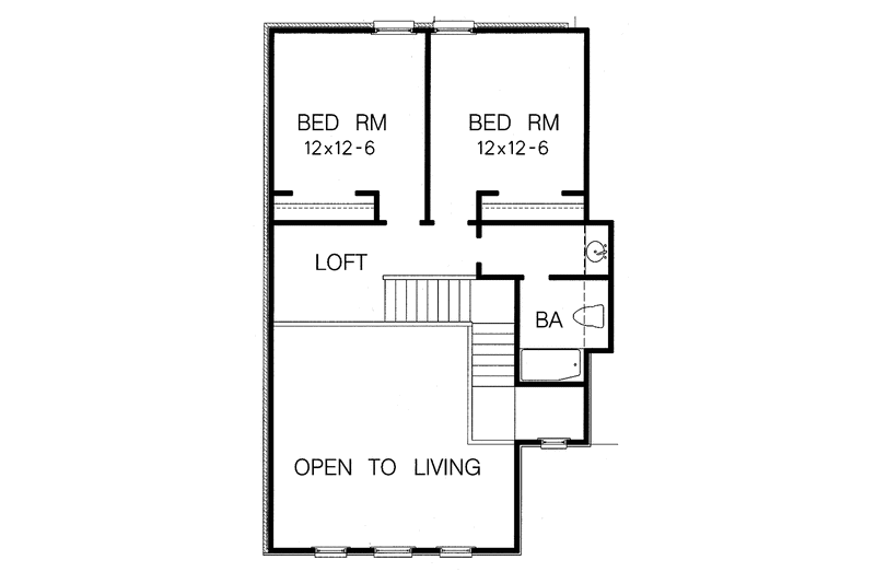 Home Plan - Floor Plan - Upper Floor for Classical House Plan #15-364 - 3 bed, 2.5 bath