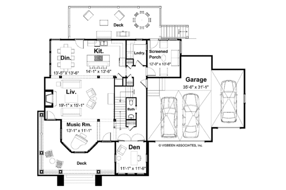 Floor Plan - Main Floor for Victorian House Plan #928-69 - 5 bed, 3.5 bath