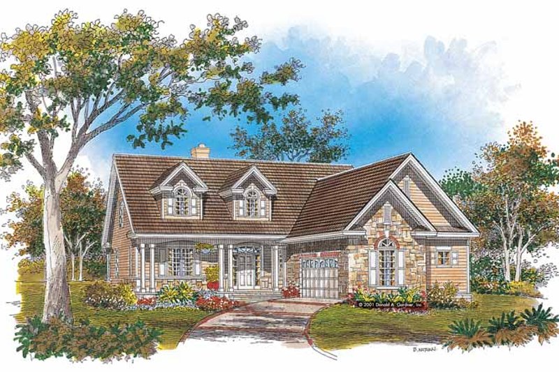 Architectural House Design - Country Exterior - Front Elevation Plan #929-630