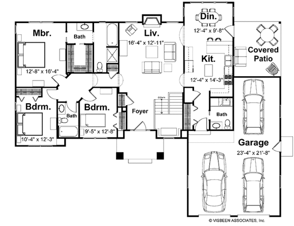 House Plan Design - Craftsman Floor Plan - Main Floor Plan #928-133