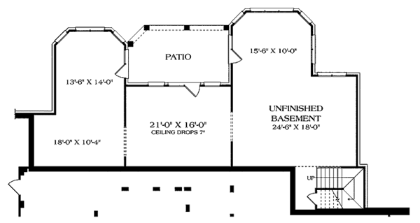 Home Plan - Traditional Floor Plan - Lower Floor Plan #453-451
