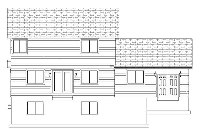 Dream House Plan - Exterior - Rear Elevation 2 for Traditional House Plan #1060-33 - 4 bed, 3.5 bath