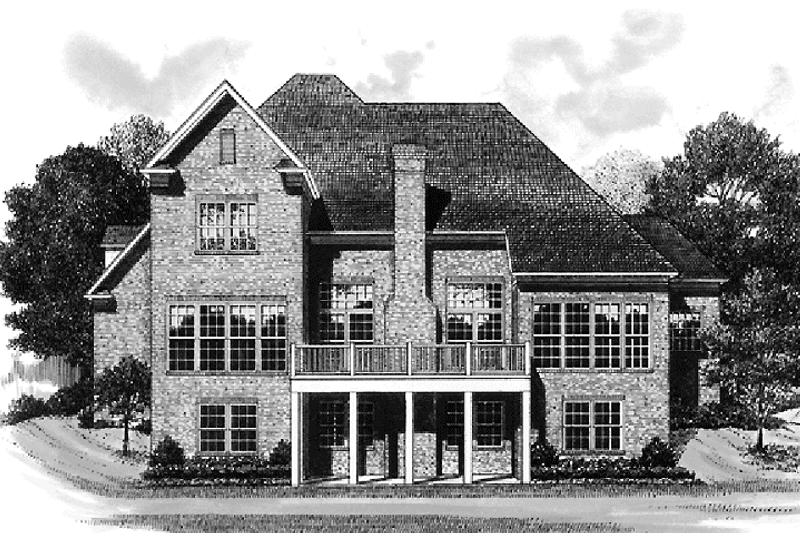 House Blueprint - Exterior - Rear Elevation for Traditional House Plan #453-102 - 4 bed, 2.5 bath