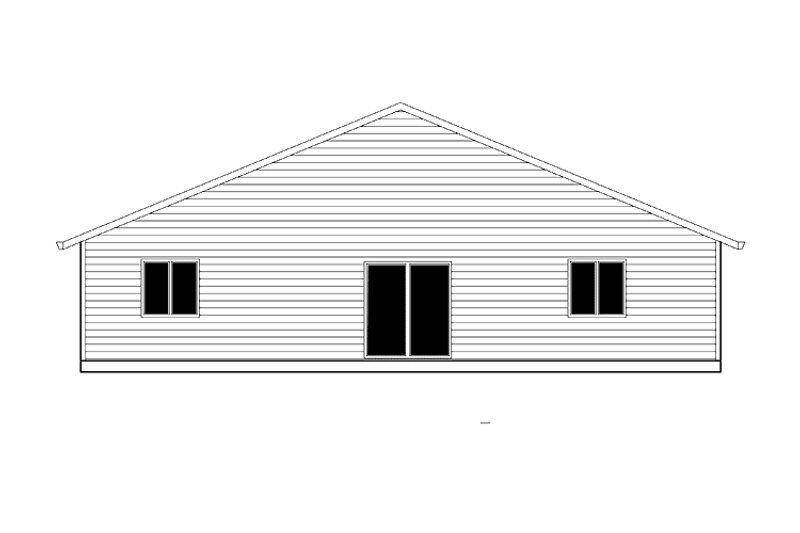 Home Plan - Exterior - Rear Elevation for Craftsman House Plan #943-15 - 3 bed, 2 bath
