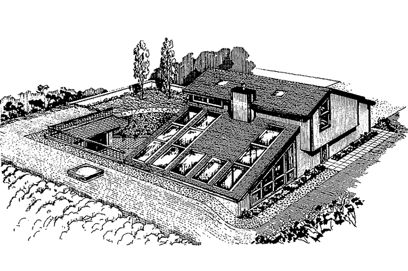 Home Plan - Exterior - Rear Elevation for Contemporary House Plan #320-822 - 1 bed, 2.5 bath