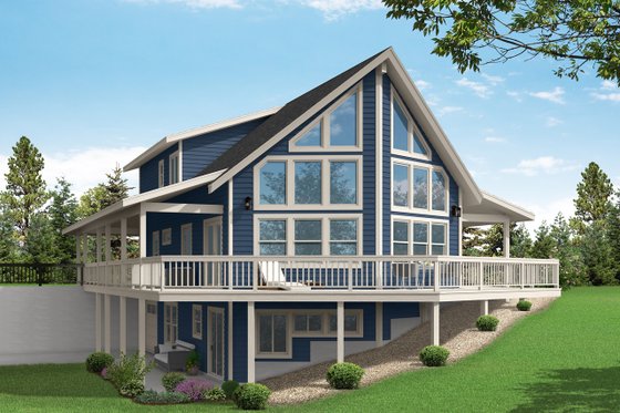 Lake House Plan with Outdoor Living