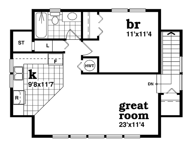 House Blueprint - Craftsman Floor Plan - Upper Floor Plan #47-1088