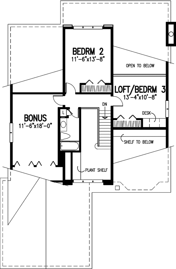 Dream House Plan - Country Floor Plan - Upper Floor Plan #320-1431
