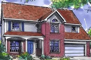 Country Exterior - Front Elevation Plan #320-454