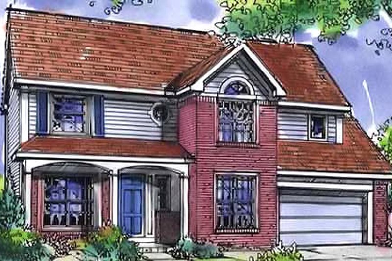 Architectural House Design - Country Exterior - Front Elevation Plan #320-454