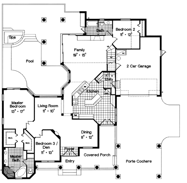 Architectural House Design - Victorian Floor Plan - Main Floor Plan #417-658