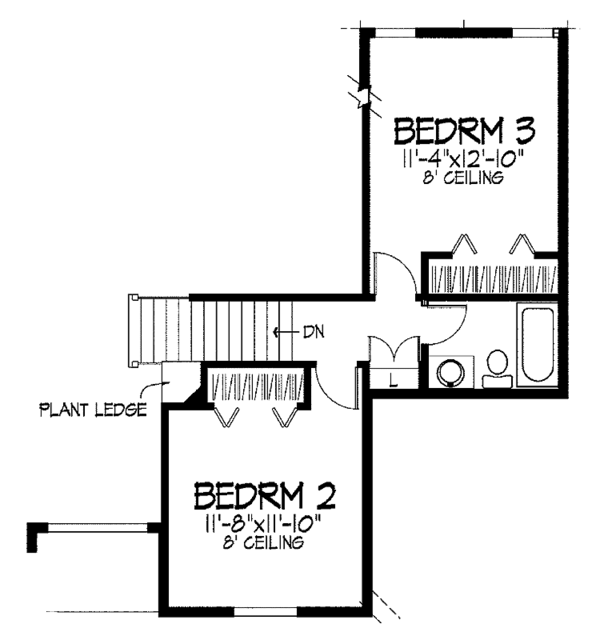 Home Plan - Traditional Floor Plan - Upper Floor Plan #51-861