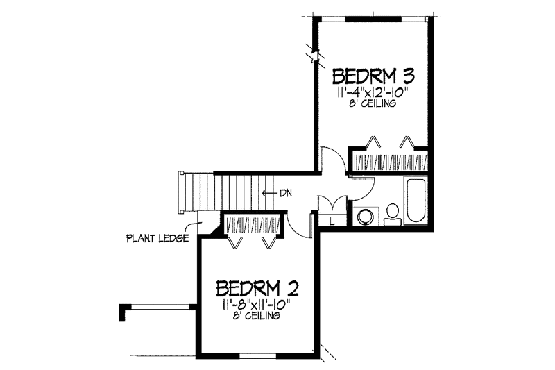 Dream House Plan - Floor Plan - Upper Floor for Traditional House Plan #51-861 - 3 bed, 2.5 bath