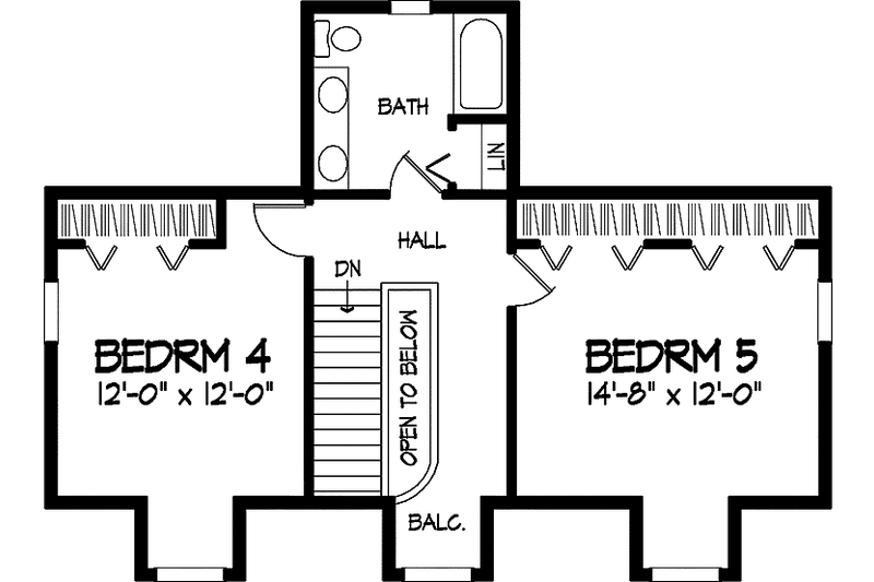 Dream House Plan - Floor Plan - Other Floor for Classical House Plan #320-877 - 5 bed, 3.5 bath