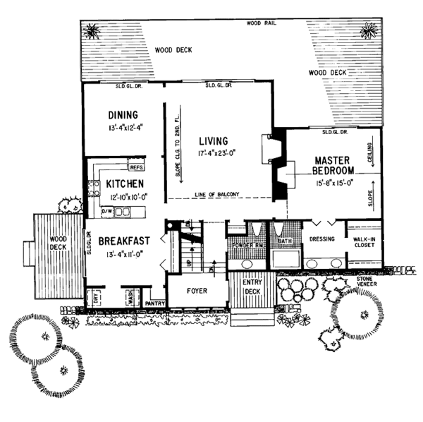 House Plan Design - Contemporary Floor Plan - Main Floor Plan #72-1062