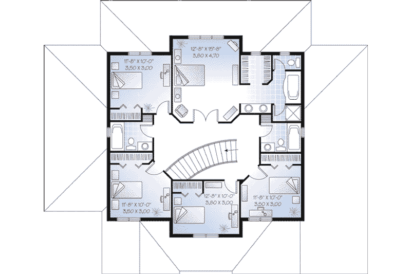 Dream House Plan - Floor Plan - Upper Floor House Plan #23-491 - 6 bed, 4.5 bath