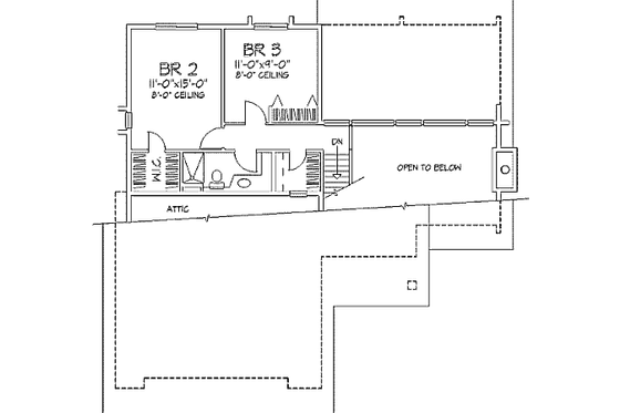 Floor Plan - Upper Floor for Traditional House Plan #320-302 - 4 bed, 2 bath