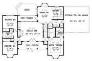 Country Style House Plan - 3 Beds 2 Baths 1380 Sq/Ft Plan #456-2 