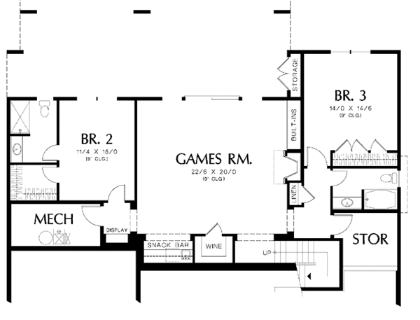 Home Plan - Traditional Floor Plan - Lower Floor Plan #48-863