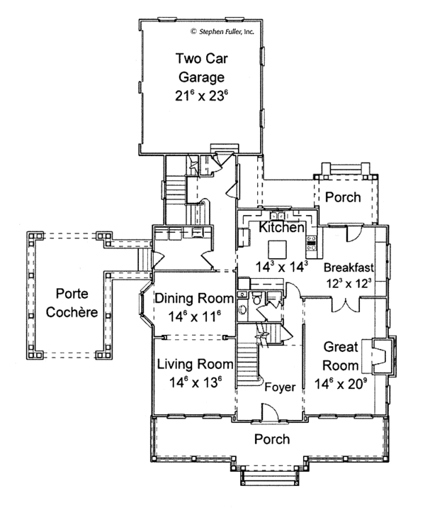 Dream House Plan - Classical Floor Plan - Main Floor Plan #429-263