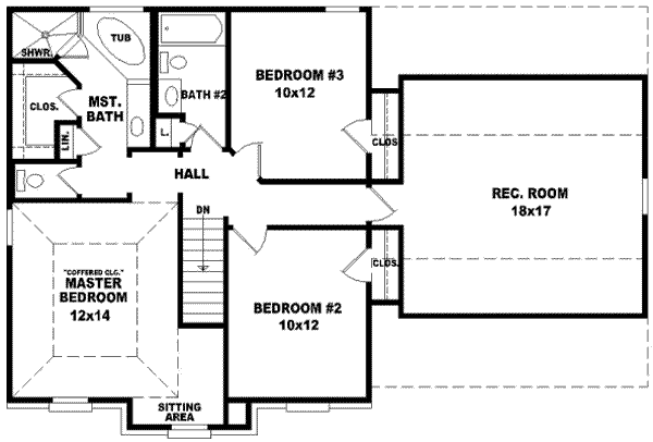 European Floor Plan - Upper Floor Plan #81-658