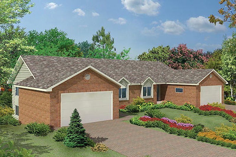 Ranch Style House Plan - 2 Beds 2 Baths 2800 Sq/Ft Plan #57-288