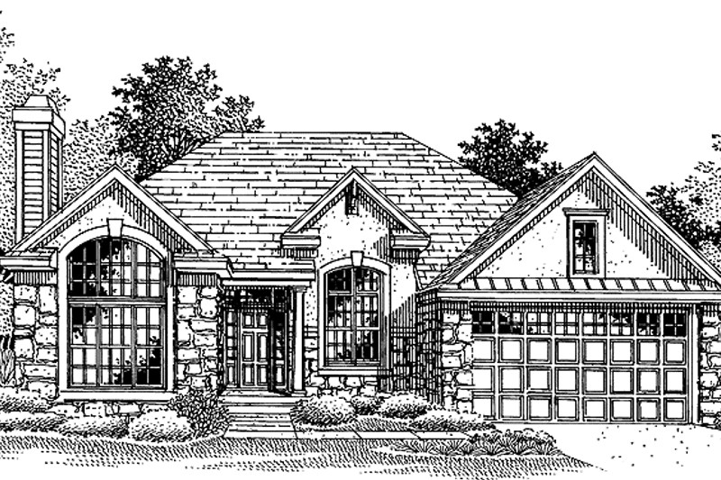 Home Plan - Exterior - Front Elevation 3 for Country House Plan #320-529 - 2 bed, 2 bath