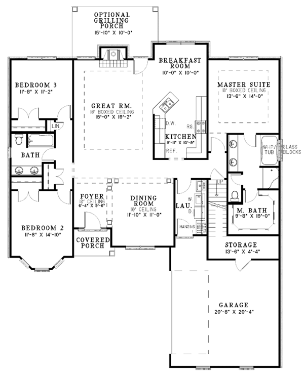 Dream House Plan - Traditional Floor Plan - Main Floor Plan #17-2896