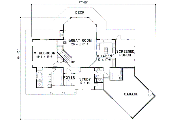 Modern Floor Plan - Main Floor Plan #67-213