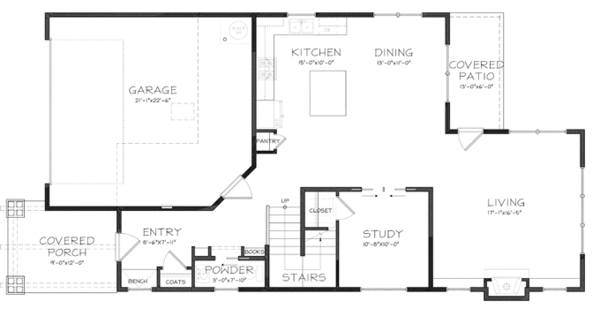 Home Plan - Craftsman Floor Plan - Main Floor Plan #895-80