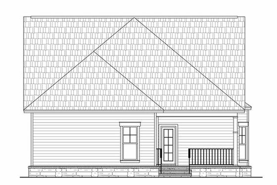 Exterior - Rear Elevation for Craftsman House Plan #21-249 - 3 bed, 2 bath