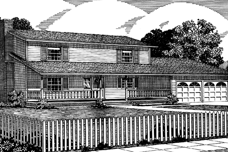 House Design - Prairie Exterior - Front Elevation Plan #320-1255