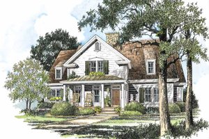 Dream House Plan - Exterior - Front Elevation for Country House Plan #429-197 - 3 bed, 3 bath