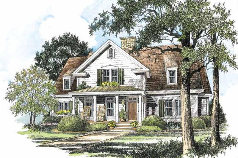 Home Plan - Country Exterior - Front Elevation Plan #429-197