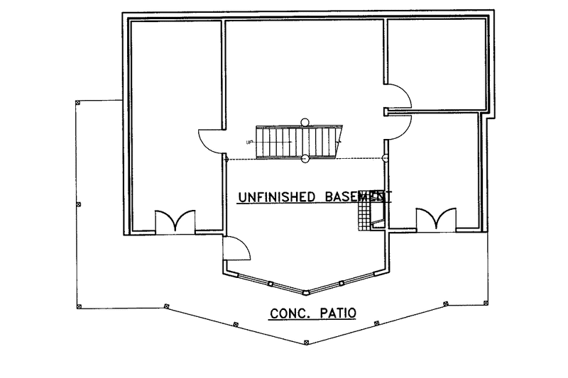 Home Plan - Floor Plan - Lower Floor for Mediterranean House Plan #117-813 - 3 bed, 2.5 bath