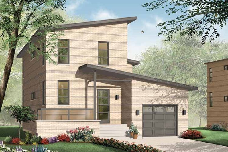 House Plan Design - Contemporary Exterior - Front Elevation Plan #23-2369