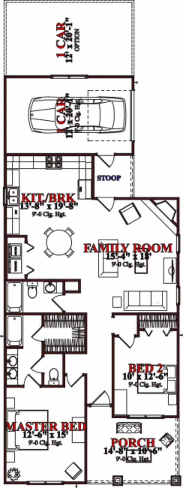 Cottage Floor Plan - Main Floor Plan #63-146