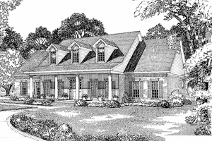 Classical Exterior - Front Elevation Plan #17-2623