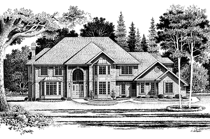 Architectural House Design - Traditional Exterior - Front Elevation Plan #316-228