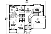 Country Style House Plan - 3 Beds 2 Baths 1935 Sq/Ft Plan #25-4643 